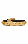 VALENTINO GARAVANI ROCKSTUD LEATHER BRACELET,VW2J0255MEY