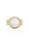 ANNA BECK MOTHER-OF-PEARL COCKTAIL RING,RG10176-GMP
