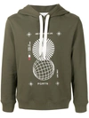 Ports V Graphic Print Hooded Sweatshirt In Green