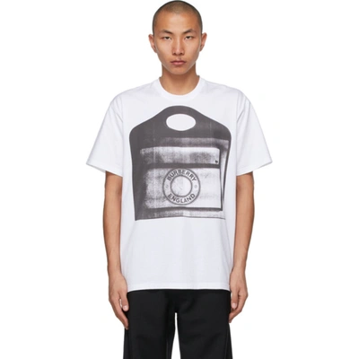 Burberry Pocket Bag-print Cotton-jersey T-shirt In White