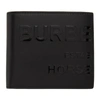 BURBERRY BLACK 'HORSEFERRY' PRINT INTERNATIONAL BIFOLD WALLET