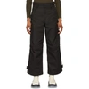 BOTTEGA VENETA BLACK CANVAS BELT TROUSERS