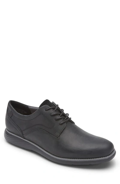 Rockport Garett Plain Toe Mens Suede Round Toe Oxfords In Black