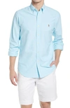 Polo Ralph Lauren Classic Fit Long Sleeve Poplin Button Down Shirt In Blue