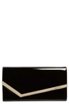 JIMMY CHOO EMMIE PATENT CLUTCH,J000102857