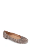 Gentle Souls By Kenneth Cole Gentle Souls Signature Eugene Travel Ballet Flat In Natural Cheetah Print Suede