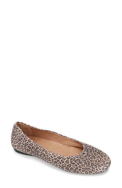 Gentle Souls By Kenneth Cole Gentle Souls Signature Eugene Travel Ballet Flat In Natural Cheetah Print Suede