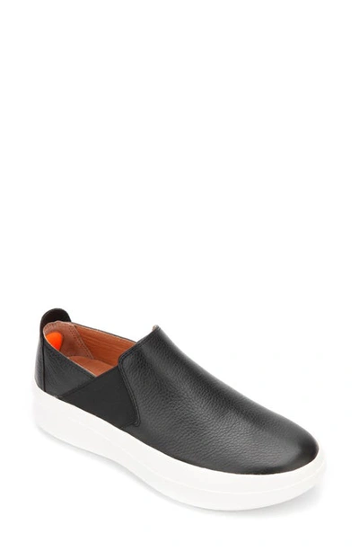 Gentle Souls By Kenneth Cole Rosette Slip-on Trainer In Black Leather