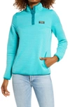 L.l.bean L.l. Bean Airlight Knit Pullover In Fair Aqua Heather
