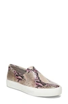 Naturalizer Aileen Slip-on Sneakers Women's Shoes In Neutral Pink Snake Leather