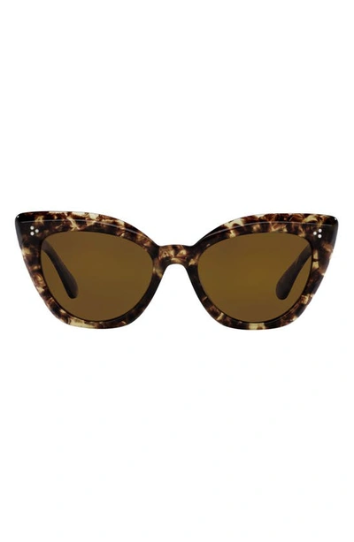 Oliver Peoples Laiya Dramatic Acetate Cat-eye Sunglasses In Brown