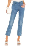 Frame Le Italien High Waist Ankle Straight Leg Jeans In Pure Blue