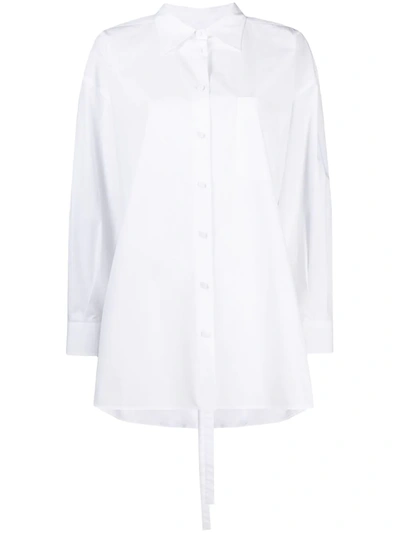 Valentino White Cape Style Shirt