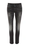 R13 Kate Distressed Low Rise Skinny Jeans
