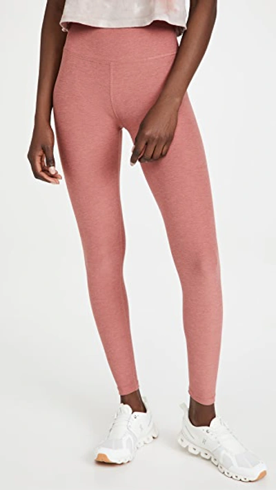 Beyond Yoga High Waisted Midi Legging In Pink Crush Rose