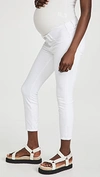 Dl 1961 Florence Crop Skinny Maternity Jeans In Milk
