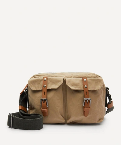 Ally Capellino Franco Waxed Cotton Crossbody Bag In Putty