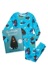 BOOKS TO BED KIDS' 'GOODNIGHT ALREADY' FITTED TWO-PIECE PAJAMAS & BOOK SET,14GNA1