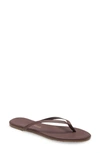 Tkees Foundations Matte Leather Flip Flops In Brown