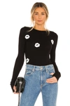 Lauren Moshi Mckinley All Over Lips Top In Black