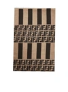 FENDI FENDI STRIPED FF MOTIF SCARF