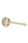 Bony Levy 14k Yellow Gold Single Bezel Set Diamond Stud Earring In 14ky