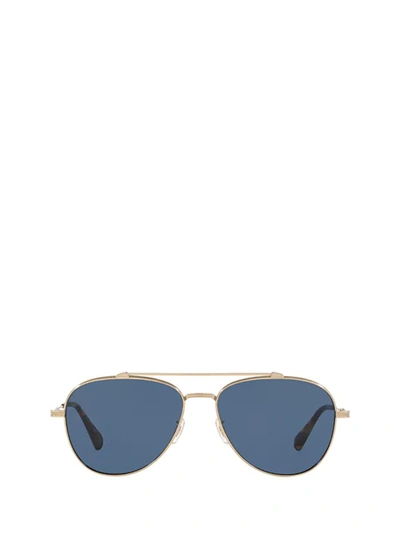Oliver Peoples Ov1286s Airdale Aviator-frame Metal Sunglasses In Soft Gold