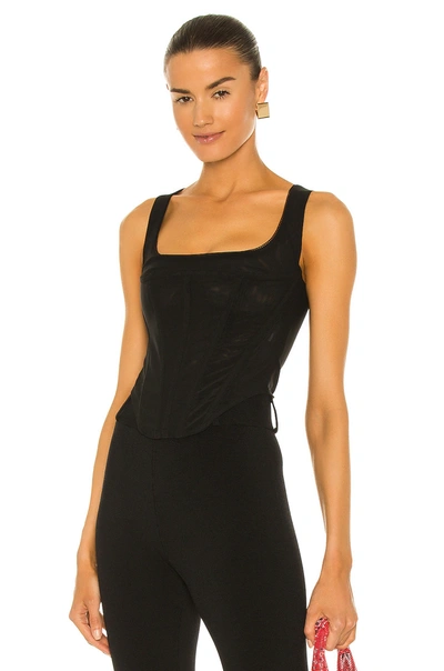 Miaou Campbell Corset Top In Black