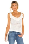 7 FOR ALL MANKIND CROCHET RUFFLE CAMI,SEVE-WS125