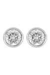 BONY LEVY SINGLE BEZEL SET DIAMOND STUD EARRING,840194331555