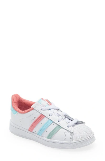 Adidas Originals Kids' Superstar Leather Sneakers In White