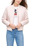 Levi's Diamond Quilted Bomber Jacket In Peach Blush