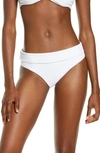 Melissa Odabash Brussels Zigzag-jacquard Bikini Briefs In White Pique