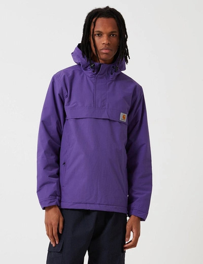 Carhartt -wip Nimbus Half-zip Jacket (fleece Lined) In Purple