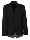 BALENCIAGA BALENCIAGA DENIM LAYERED BLAZER