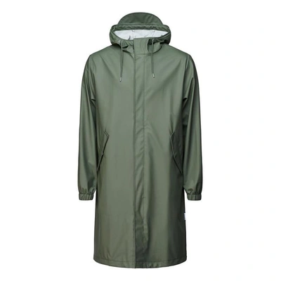 Rains Fishtail Waterproof Hooded Rain Jacket In Green