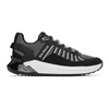 BALMAIN BLACK & GREY B-TRAIL SNEAKERS