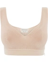 ALEXANDER MCQUEEN RIBBED KNIT CROPPED TOP