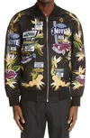 GIVENCHY MOTEL CAR EMBROIDERED BOMBER JACKET,BM00P81Y9H