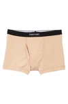 Tom Ford Mens Nude 1 Logo-embroidered Cotton-blend Jersey Boxers In Nude 1