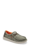 Hey Dude Wally Moc Toe Sneaker In Sage
