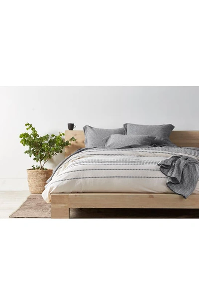 Coyuchi Rippled Stripe Organic Cotton Duvet Cover In Multi