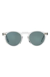 Oliver Peoples Transparent Peck Estate Edition Gregory Peck Sunglasses In Crystal/ Crystal Indigo