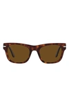 PERSOL 52MM POLARIZED RECTANGLE SUNGLASSES,0PO3269S245752W