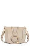 See By Chloé Neutral Small Hana Leather Cross Body Bag In Motty Grey