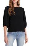 VINCE CAMUTO CRINKLED PUFF THREE-QUARTER SLEEVE TOP,9121623