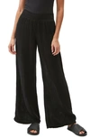 Michael Stars Smocked Wide-leg Pants In Black