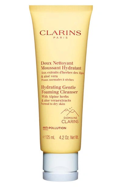 Clarins Hydrating Gentle Foaming Face Cleanser With Aloe Vera 4.2 Oz. In White