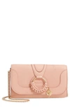 SEE BY CHLOÉ HANA LARGE LEATHER WALLET ON A CHAIN,S20SP912305