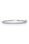 Simona Jewelry Sterling Silver Byzantine Design Bangle In Silver